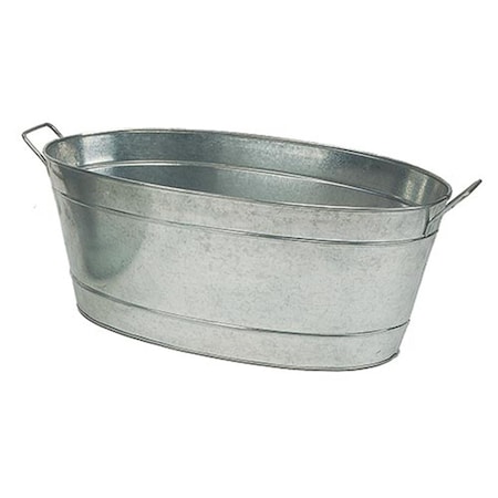 Large Oval Galvanized Steel Tub - Galvanized Steel